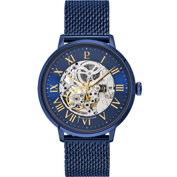 Montre Automatique Pierre Lannier Automatic en Acier Bleu